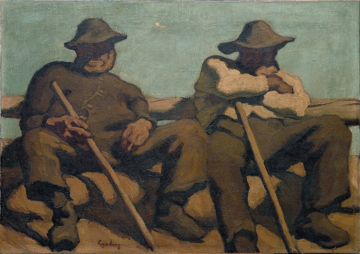 Albin Egger-Lienz, Ruhende Hirten (c) Museum Schloss Bruck.