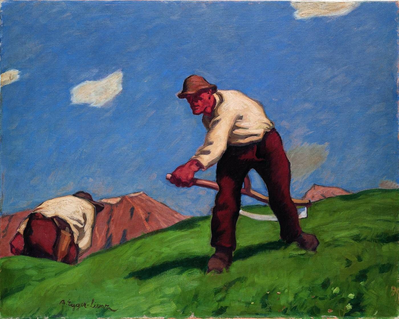 Albin Egger-Lienz, Zwei Bregmäher (c) Museum Schloss Bruck.