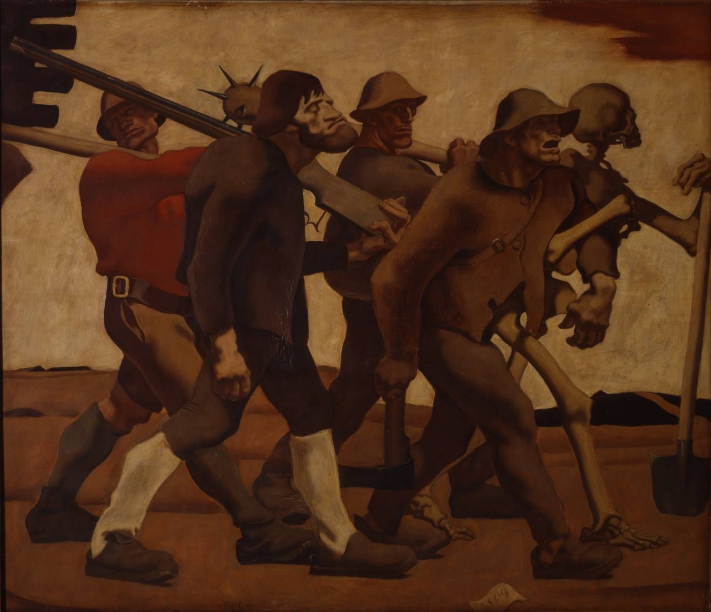 Albin Egger-Lienz, Totentanz 1809, 5. Fassung, 1921. Leihgeber: Rupert-Heinrich Staller. Foto: MSB.